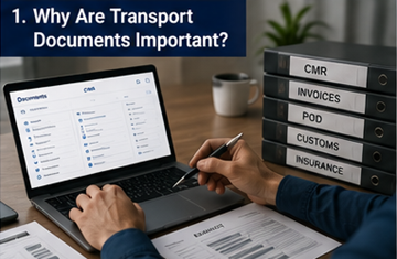 Specialist logistică organizând documente de transport, facturi și acte de expediere în birou